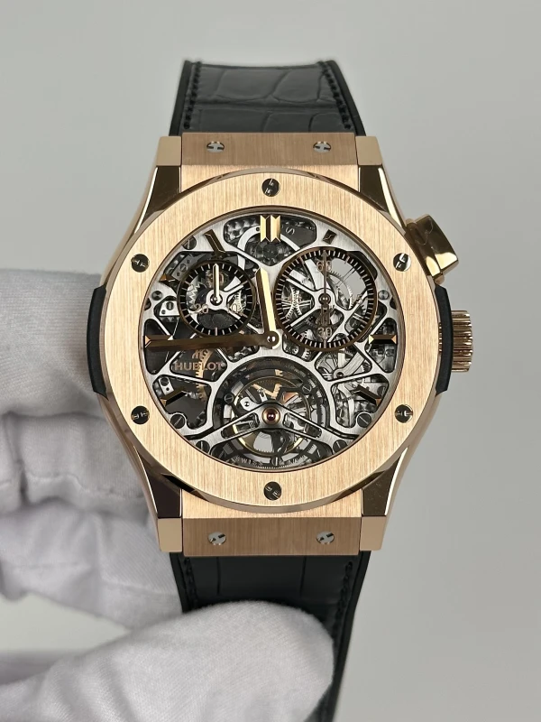 Hublot Classic Fusion Tourbillon Skeleton King Gold 45 506.OX.0180.LR 2