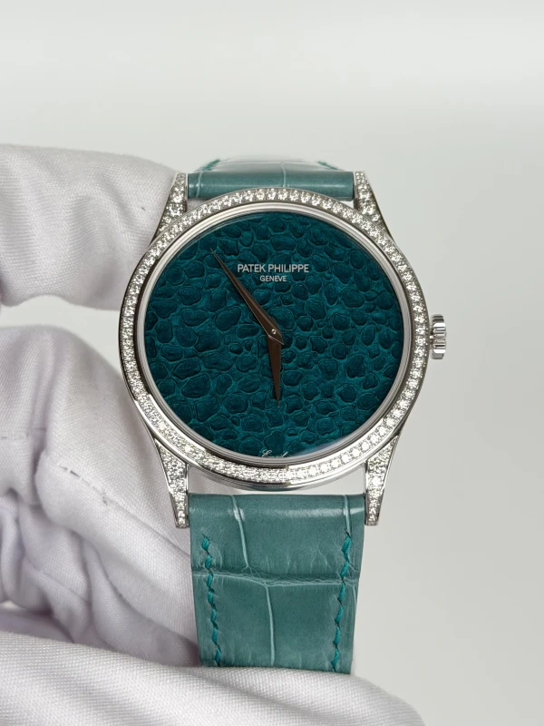 Patek Philippe Grave Bougie Email Turquoise 5077/100G-081 2