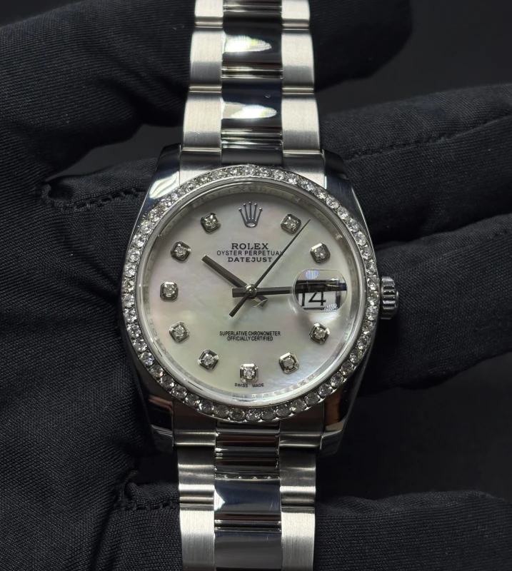Rolex 36mm Steel and White Gold 116234 4