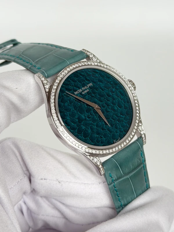 Patek Philippe Grave Bougie Email Turquoise 5077/100G-081 3