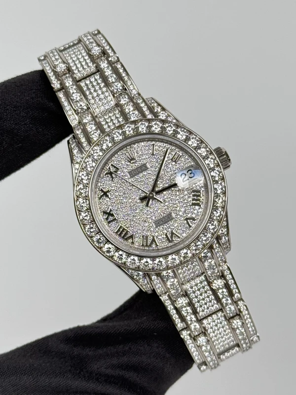 Rolex Ladies Pearlmaster White Gold 34 mm  81409rbr-0001 2