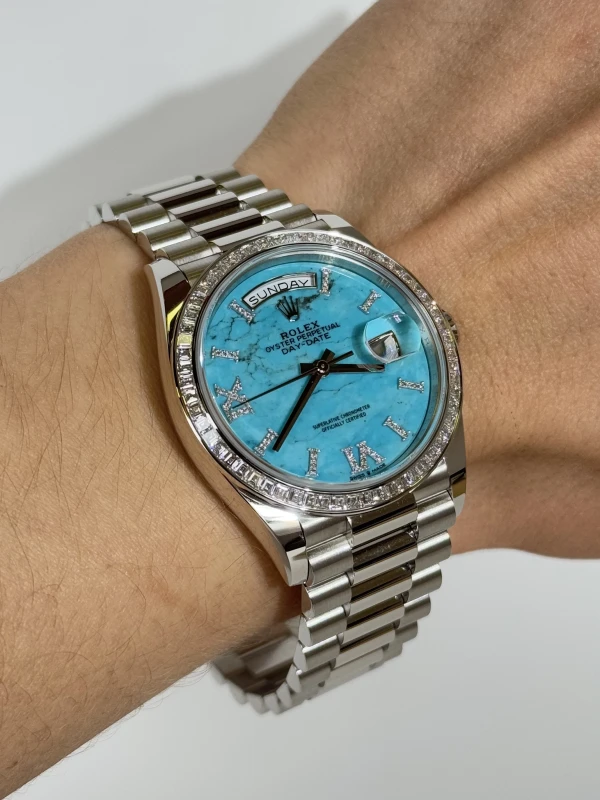 Rolex Day-Date 36mm Platinum 128396tbr-0016 6