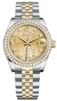 31 mm, Oystersteel, yellow gold and diamonds