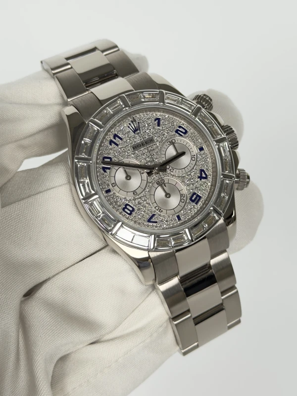Rolex Cosmograph Daytona 40mm White Gold 116509 pave fix 2