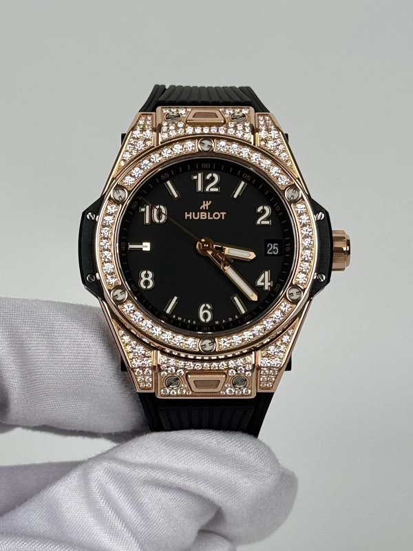 Hublot One Click 39 mm King Gold Pave  465.OX.1180.RX.1604 2
