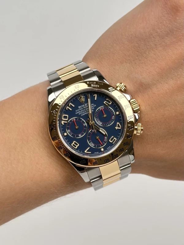 Rolex 40mm Steel and Yellow Gold  116523 blue 8