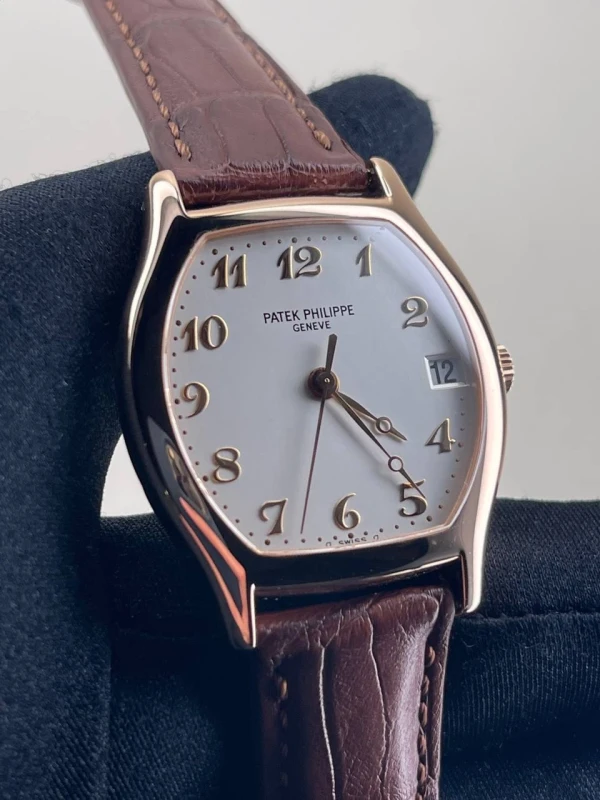 Patek Philippe Yellow Gold - on Strap with Silver Dial 5030R 3