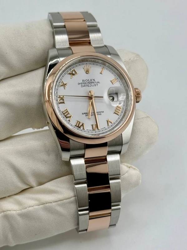 Rolex 36mm Steel and Everose Gold 116201-0093 7
