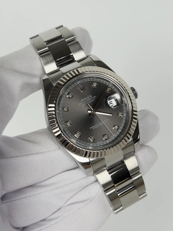 Rolex 41mm  Rhodium Diamond 116334 rdo 2