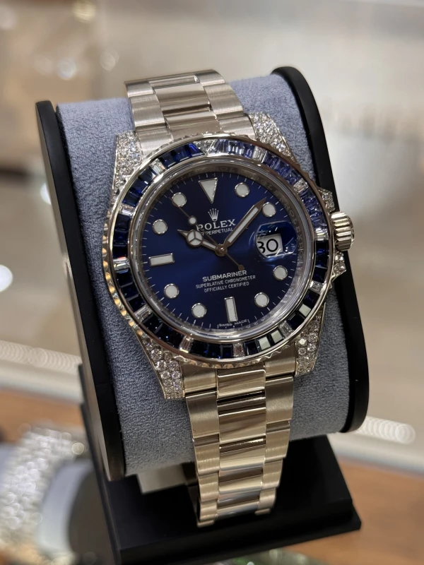 Rolex Date White Gold Diamond Sapphire 40MM 116659SABR-0001 4