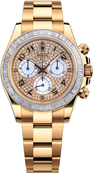 Cosmograph 40mm YellowGold Crystals Diamonds