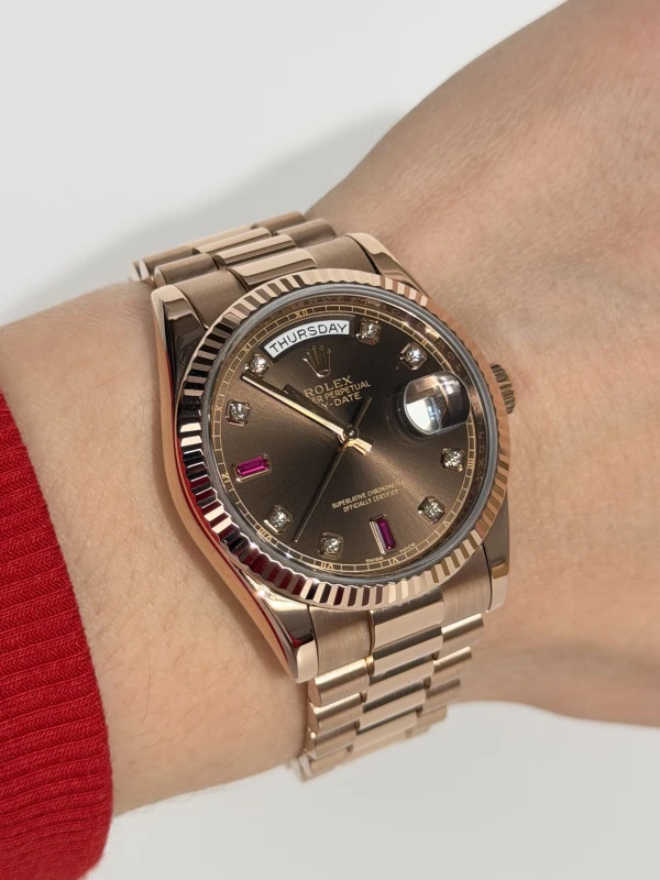Rolex 36MM EVEROSE GOLD 118235F-0093 6