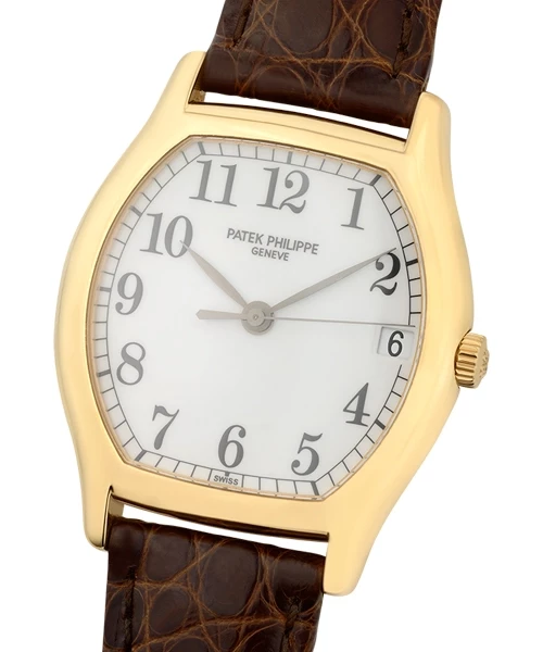 Yellow Gold - on Strap with Silver Dial