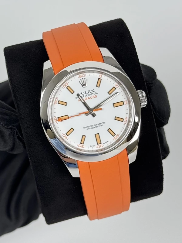 Rolex 40mm Steel White Orange 3