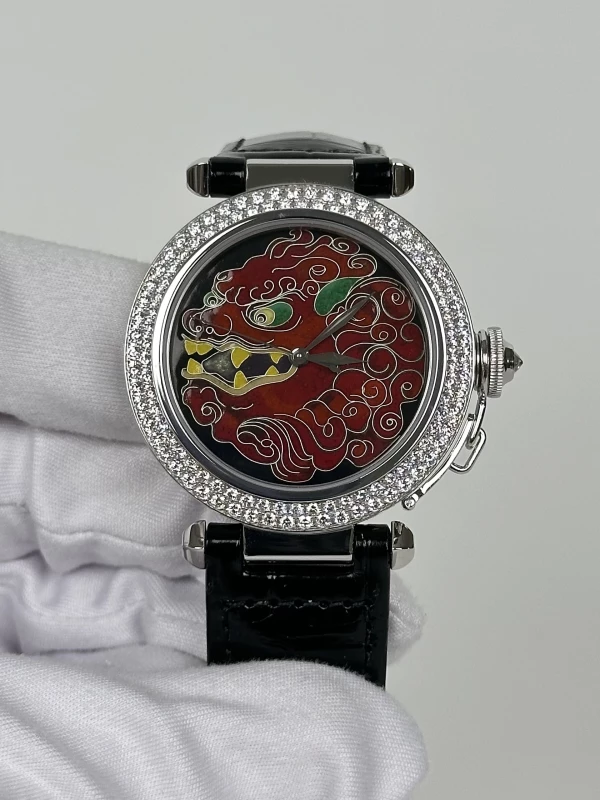 Cartier LIMITED EDITION AUTOMATIC CLOISONNÉ ENAMEL 2495 2