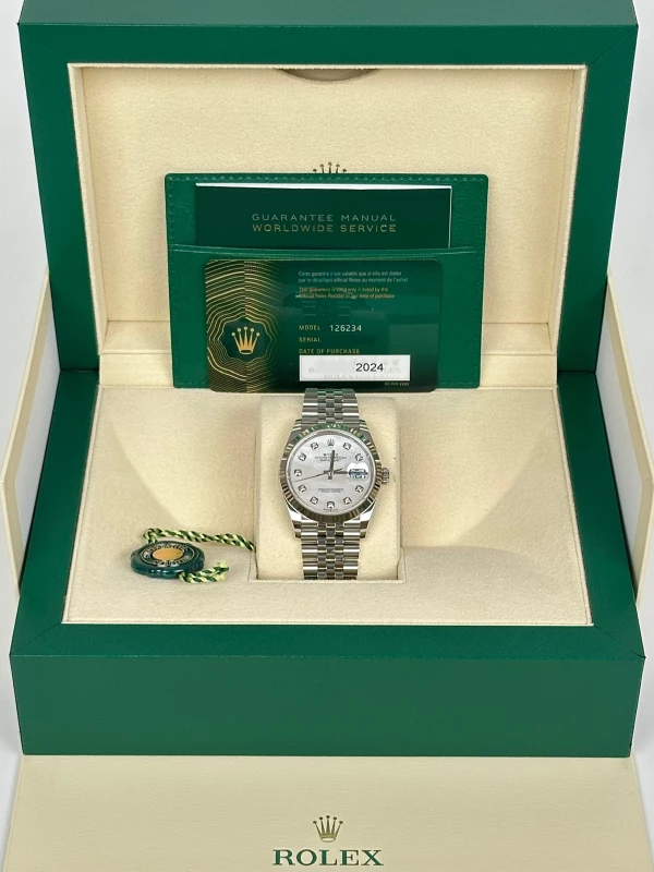 Rolex 36mm Steel and White Gold 126234-0019 5