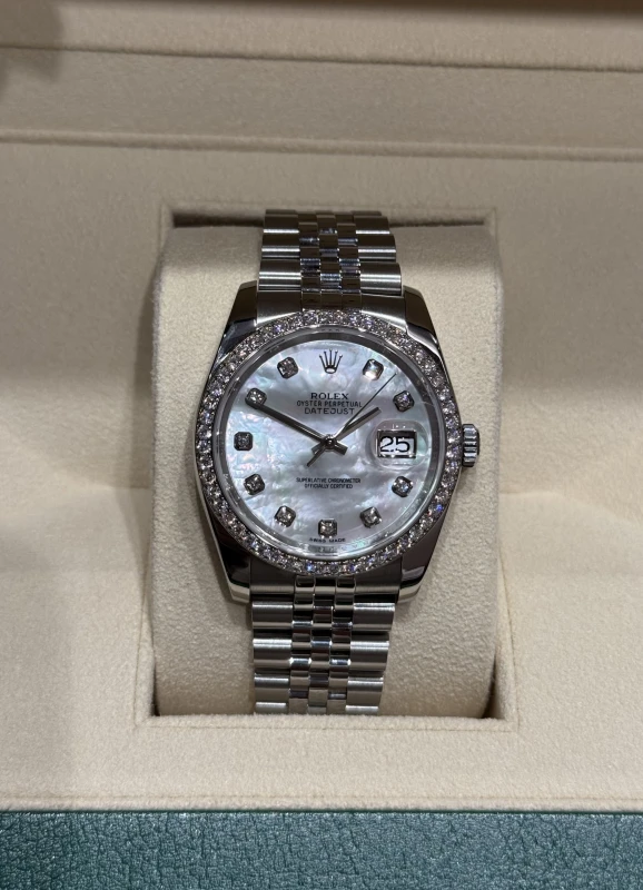 Rolex 36mm Steel and White Gold 116244-0011 2