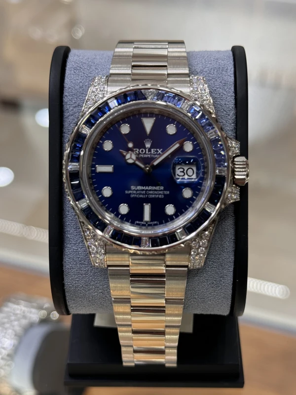 Rolex Date White Gold Diamond Sapphire 40MM 116659SABR-0001 2