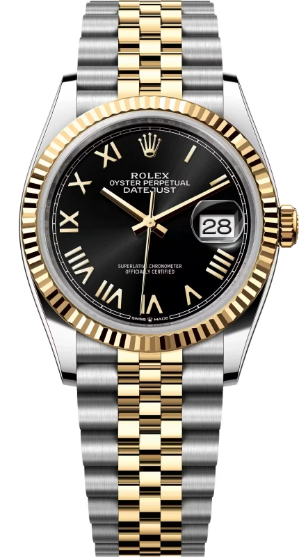 36mm Steel and Yellow Gold