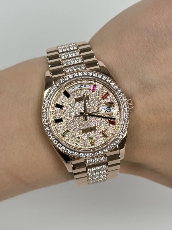 Rolex 36mm Everose Gold 128345rbr-0043 8