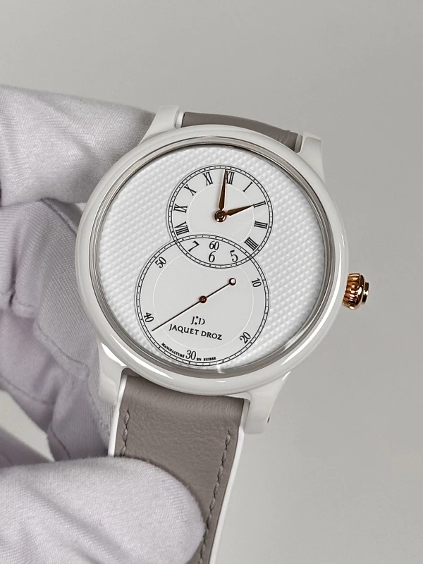 Jaquet Droz Grande Seconde White Ceramic Clous De Paris J003036540 4