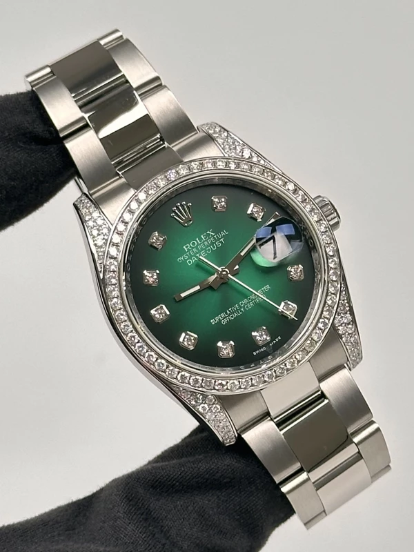 Rolex 36 mm, steel, white gold and diamonds 116200 FIX 2