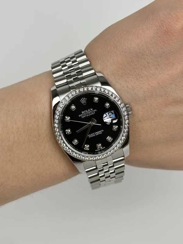 Rolex 36 mm, Oystersteel, white gold and diamonds 116244-0014 7