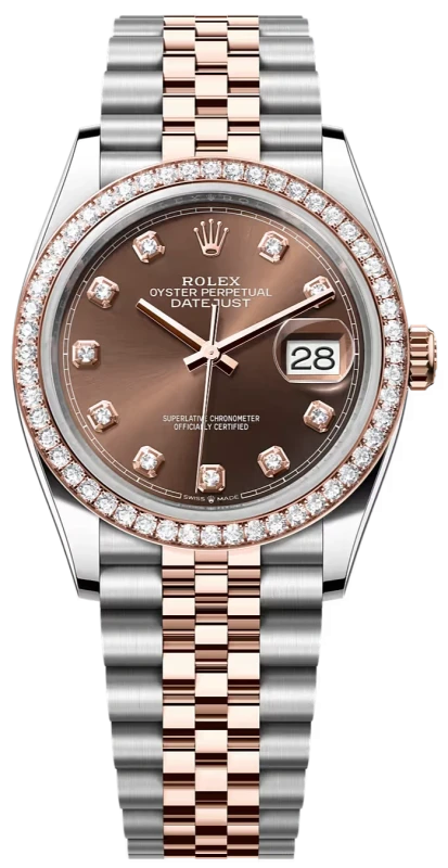 36 mm, Oystersteel, Everose gold and diamonds