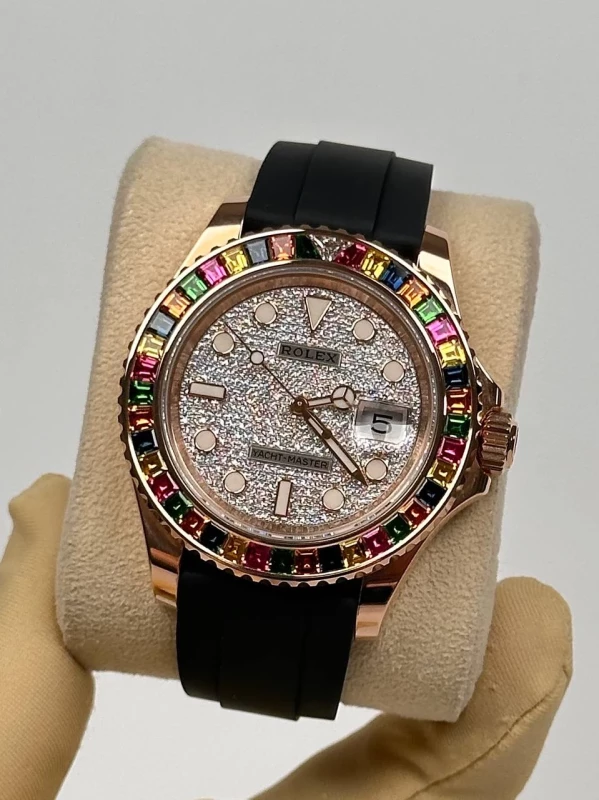 Rolex 40 RAINBOW BEZEL FULL PAVE 116695 SATS 4