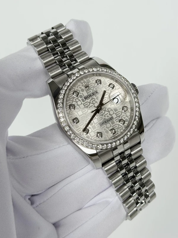 Rolex 36mm steel, white gold and diamonds 116244-0008 2