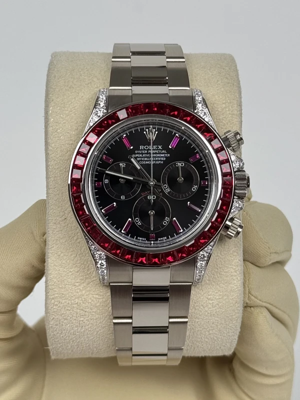 Rolex 40 mm Rainbow White Gold Diamonds Aftermarket 126509FIX 2