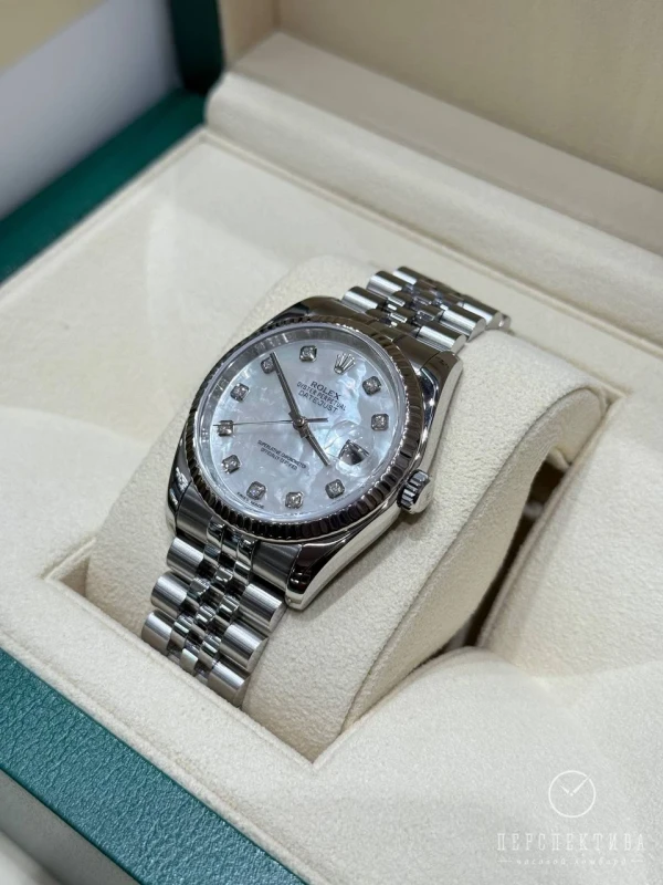 Rolex 36mm Steel and White Gold 116234-0078 4