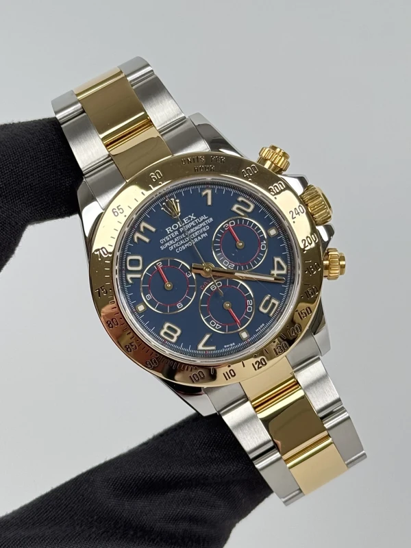 Rolex 40mm Steel and Yellow Gold  116523 blue 2
