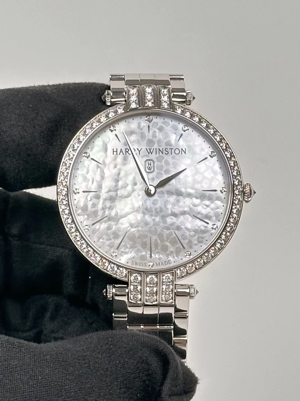Harry Winston Ladies 39 mm in White Gold PRNQHM39WW002 3