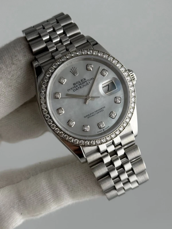 Rolex 36mm Steel and White Gold 126284rbr-0011 5