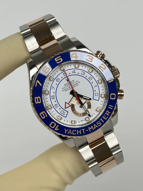 Rolex II 44mm Steel and Everose Gold 116681 White 2