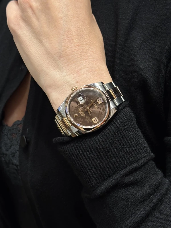 Rolex 36mm Steel and Everose Gold 116201-0105 4