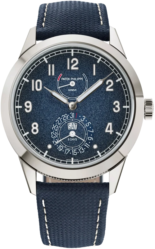 8-DAY POWER RESERVE. INSTANTANEOUS DAY AND DATE.