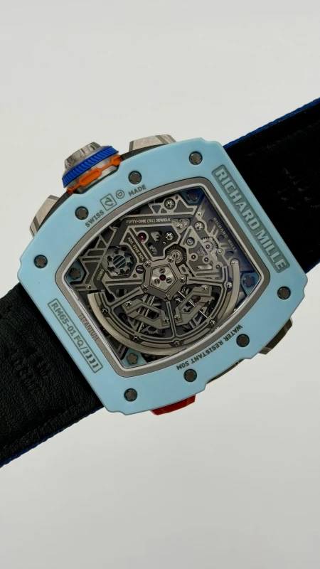 Richard Mille Pastel Blue Quartz TPT RM 65-01 Quartz TPT 8