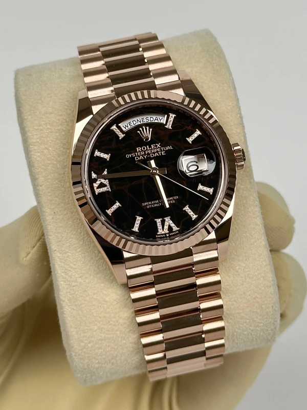 Rolex 36 мм, золото Everose 128235-0041 3