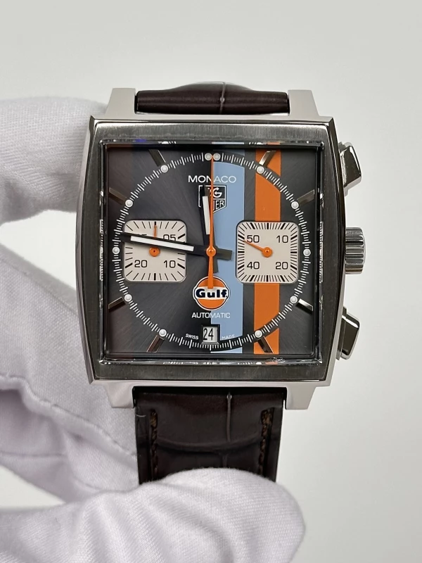 Tag Heuer Monaco Automatic Chronograph Calibre 12 Gulf Limited Edition CAW2113.FC6250 2