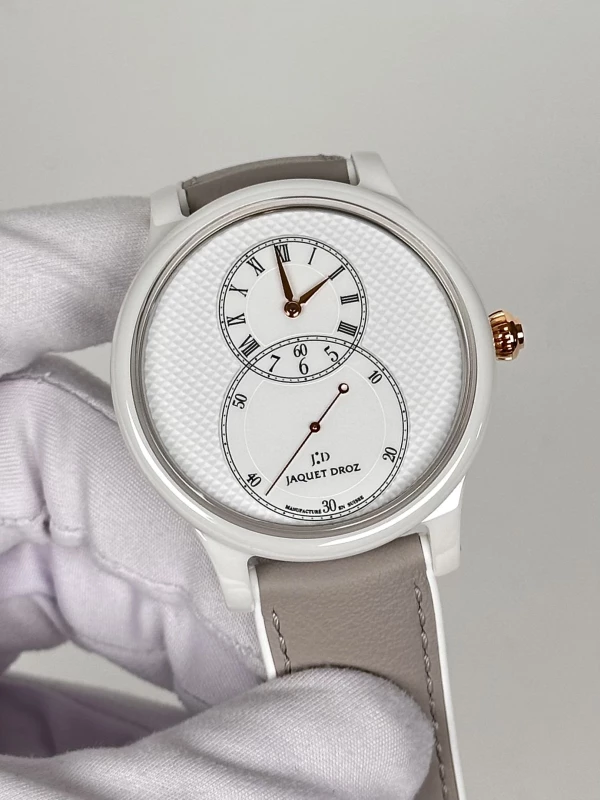 Jaquet Droz Grande Seconde White Ceramic Clous De Paris J003036540 3