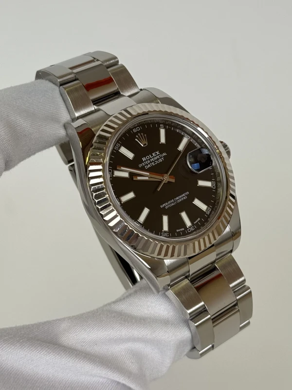 Rolex II 41mm Steel and White Gold 116334 Black 2