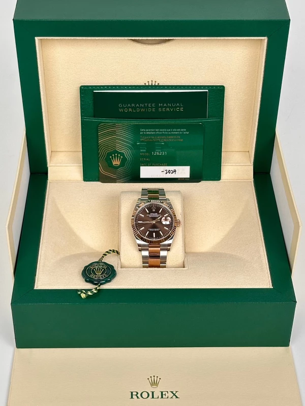 Rolex 36mm Steel and Everose Gold 126231-0044 5
