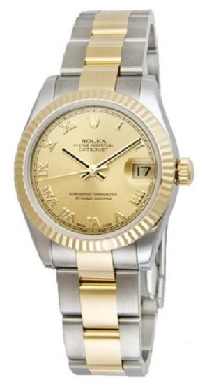 DATEJUST CHAMPAGNE ROMAN DIAL 31 mm