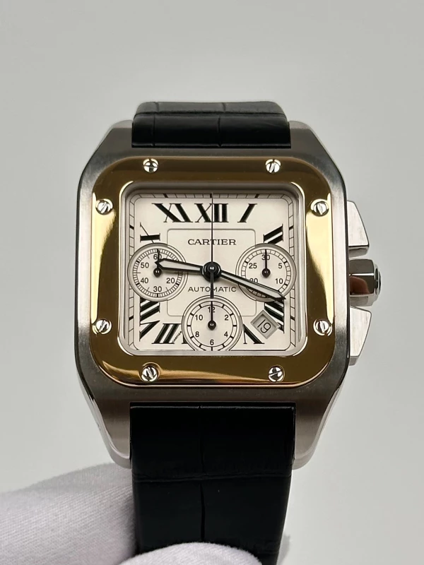 Cartier SANTOS 100 XL MENS GOLD & STEEL  W20091X7 изображение - 4