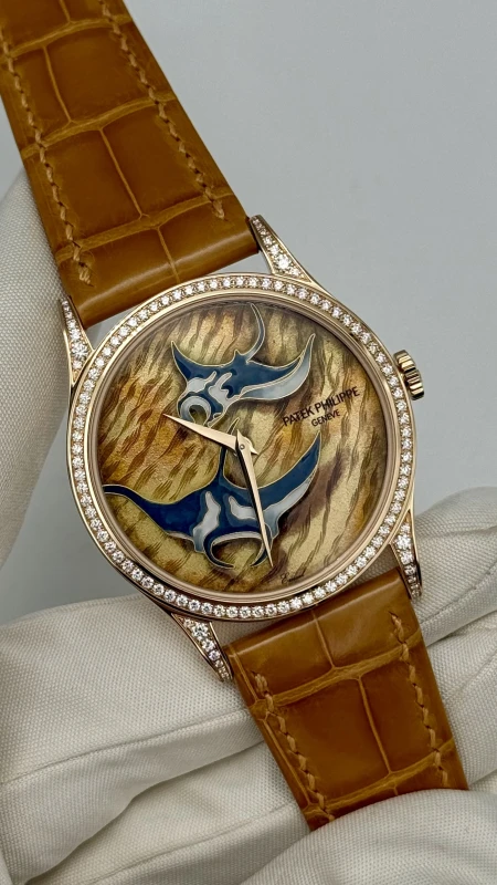 Patek Philippe Rare Handcrafts Manta Rays on a Sand-Colored Ground 5077/100R-064 8