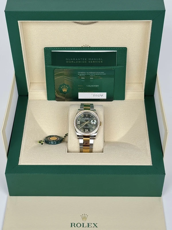 Rolex 36 mm, Oystersteel, yellow gold and diamonds 126283rbr-0012 5