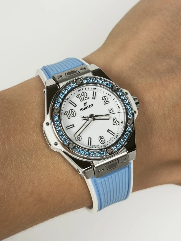 Hublot JOYFUL STEEL SKY BLUE 485.SL.2210.RX.1207 6