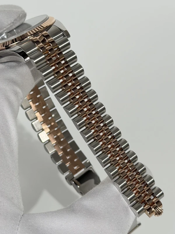 Rolex 36mm Steel and Everose Gold Brown Floral Diamonds Dial Jubilee 116231-0105 3